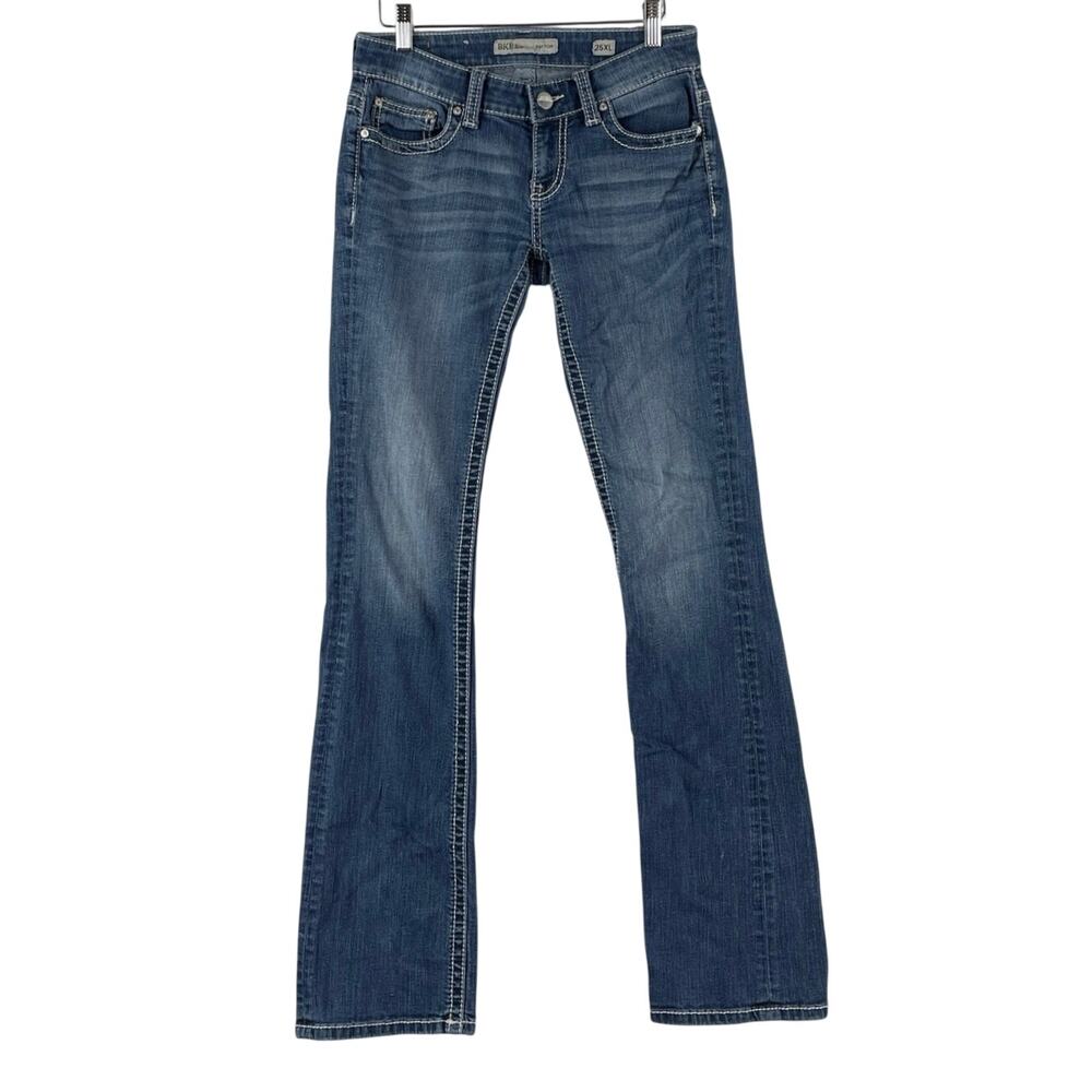 BKE Y2K Denim Womens Payton Bootcut Jeans 25 Extra Long 25x35.5 Medium Blue